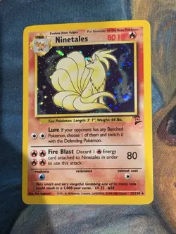 Ninetales 13/130 - Base Set 2 Pokemon Card - Holo Rare MP/LP - Image 1