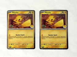 Pikachu 2026 Pokemon Day 30th Anniversary Stamped Promo 051/162 2 cards W/ SWIRL - Image 1
