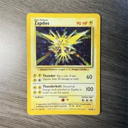 Pokemon Zapdos Base Set 16/102 Holo Rare 90 HP 1999 The Pokemon Company Card - Image 1