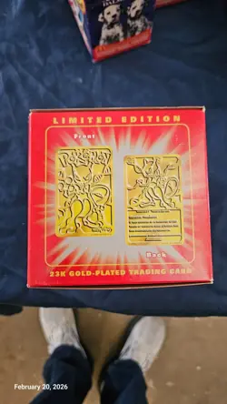 Pokemon Burger King 23k Gold Plated Trading Card Mewtwo In Red Box 1999 - Image 4