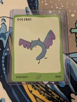 Dysfunctional Passholder Pokenots 151 Golfbat Golbat 0042 NM Pokemon Parody Card - Image 1