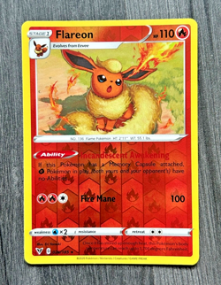 Pokemon TCG Pokemon Flareon Vivid Voltage 026/185 Reverse Holo Rare Card - Image 1