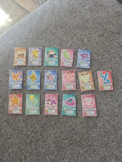 Vintage 1998 Pokemon Lunchables Lot Of 16 Mini Cards - Image 1