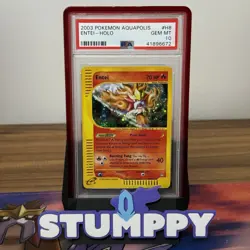 PSA 10 ENTEI H8/32 | E-Series Aquapolis Crystal Holo WOTC Graded Pokemon Card - Image 1