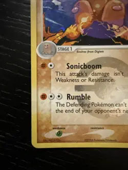 Pokemon Dugtrio 22/112 EX FireRed & LeafGreen Reverse Holo Rare Card MP - Image 3