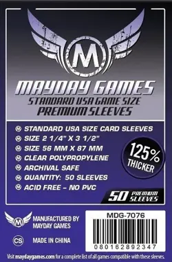 Mayday Games Premium Card Sleeves - Standard American Size 2.25" x 3.5" (50ct) N - Image 1