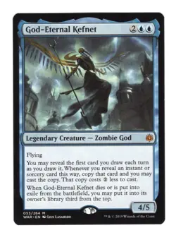 Wizards of the Coast God-Eternal Kefnet War of the Spark Blue Mythic Creature NM - Image 1