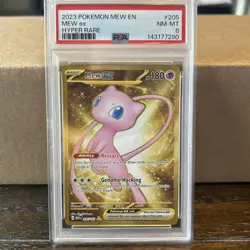 Pokemon TCG Mew EX 205/165 Scarlet & Violet 151 Holo Hyper Rare PSA 8 - Image 1