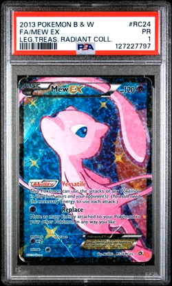 PSA 1 PR POKEMON Mew EX LEGENDARY TREASURES RADIANT COLLECTION RC24 Full Art - Image 1