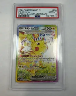PSA 10 Pikachu Ex 238/191 Special Illustration Rare SIR Surging Sparks Pokemon - Image 1