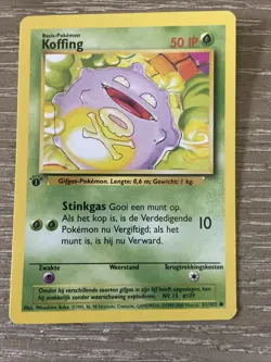 Koffing 51/102 1st Edition Base Set NM DUTCH Pokemon Free Ship - Image 1