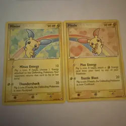 Minun & Plusle Duo Art (67, 69) Pokemon TCG Hidden Legends 2004 [NM] VINTAGE! - Image 2