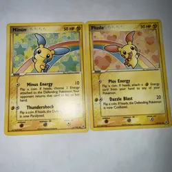 Minun & Plusle Duo Art (67, 69) Pokemon TCG Hidden Legends 2004 [NM] VINTAGE! - Image 3