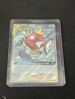 Pokemon Magikarp & Wailord GX TAG TEAM Ultra Rare Full Art Holo 161/181 Team Up - Image 1