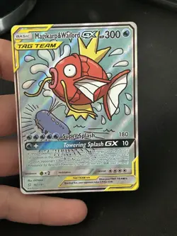 Pokemon Magikarp & Wailord GX TAG TEAM Ultra Rare Full Art Holo 161/181 Team Up - Image 4