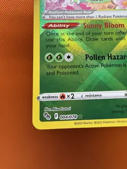 Radiant Venusaur 004/078 Pokemon TCG Radiant Rare Pokemon GO Near Mint 1792 - Image 4