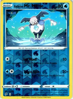 Galarian Mr. Mime 037/192 Rebel Clash Reverse Holo Near Mint Pokemon DNA GAMES - Image 1