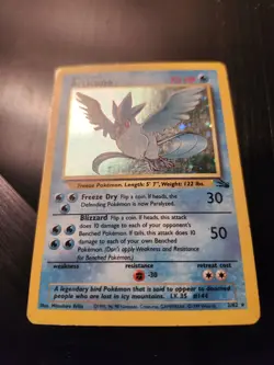 Articuno - 2/62 - Fossil Holo Unlimited (Pokemon TCG 1999) MP - Image 3
