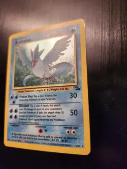 Articuno - 2/62 - Fossil Holo Unlimited (Pokemon TCG 1999) MP - Image 5