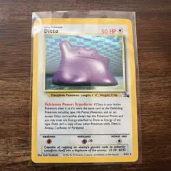 Pokemon Fossil Ditto Holo 3/62 Rare WOTC Vintage 1999 - HP/DMG - VINTAGE - Image 1