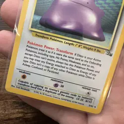 Pokemon Fossil Ditto Holo 3/62 Rare WOTC Vintage 1999 - HP/DMG - VINTAGE - Image 3