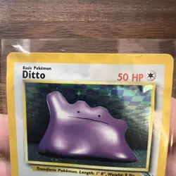 Pokemon Fossil Ditto Holo 3/62 Rare WOTC Vintage 1999 - HP/DMG - VINTAGE - Image 4