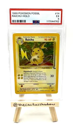 PSA 5 - Pokemon Fossil Raichu 14/62 Holo - NEW CERT - Image 1