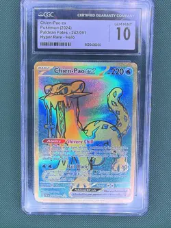 Pokemon Chien-Pao ex 242/091 SV: Paldean Fates Hyper Rare Holo CGC 10 - Image 1
