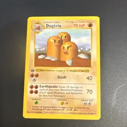 Pokemon TCG Dugtrio 1st Edition Base Set 1st Edition Shadowless - Image 1