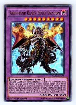 Yugioh Archfiend Black Skull Dragon CORE-EN048 1st Ultra Rare - NM 💎 - Image 1