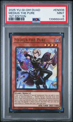 Medius The Pure EN008 1st Edition Duad-duelist's Advance Yugioh PSA 9 - Image 1