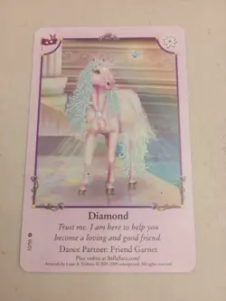 Bella Sara Bella's Ball Diamond 12/55 Dance Partner Friend Garnet Horse Card CCG - Image 1