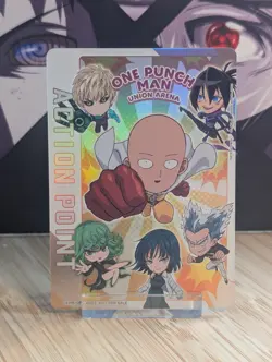 Union Arena One Punch Man Action Point Card UEPR/OPM-AP02 Holo Foil NM CCG TCG - Image 1