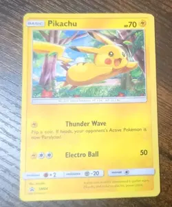 Pokemon TCG Pikachu Non-Holo Promo Card SM04 HP - Image 1
