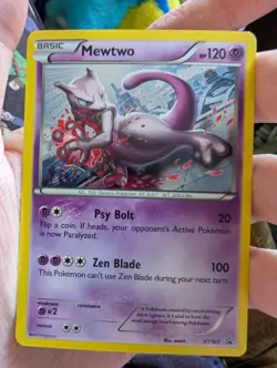 Mewtwo XY101 XY Black Star Promo Pokemon Card Cosmos Holo Exclusive NM - Image 1