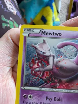Mewtwo XY101 XY Black Star Promo Pokemon Card Cosmos Holo Exclusive NM - Image 2