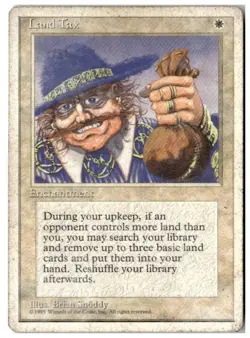 MTG Land Tax - Fourth Edition Heavily Played English - Image 1