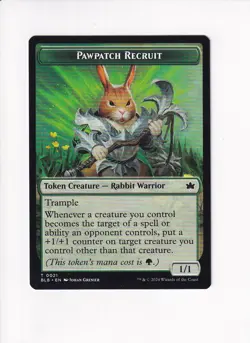 MAGIC THE GATHERING BLOOMBURROW DOUBLE TOKEN PAWPATCH RECRUIT / MAP (LCI) (LETD) - Image 1