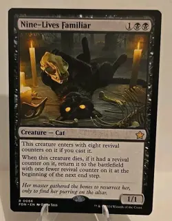 Nine-Lives Familiar MTG Foundations Regular - Image 1