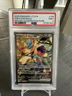HOP'S ZACIAN EX #186 PSA 9 JOURNEY TOGETHER SPECIAL ILLUSTRATION RARE POKEMON - Image 1