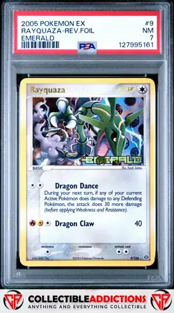 2005 Pokemon Ex Emerald #9 Rayquaza Emerald Reverse Foil PSA 7 - Image 1