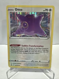 Ditto 107/159 Holo Near Mint Crown Zenith Pokemon card - Image 1