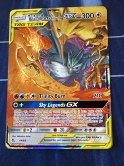 Pokemon TCG: Moltres & Zapdos & Articuno GX 44/68 Hidden Fates Holo NM - Image 1