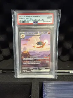 2023 POKEMON MEW EN-151 199 CHARIZARD EX SPECIAL ILLUSTRATION RARE PSA 9 - Image 1