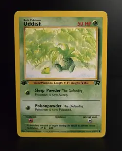 Pokemon TCG - ODDISH - 1ST EDITION - 63/82 - TEAM ROCKET (2000) - WOTC - LP - Image 1