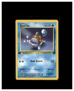 2000 Pokemon TCG Squirtle Team Rocket 68/82 Regular 1st Edition - Image 1