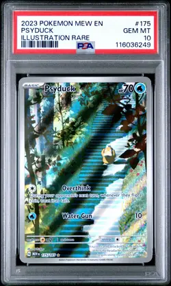 2023 POKEMON MEW EN-151 ILLUSTRATION RARE #175 PSYDUCK PSA 10 - Image 1