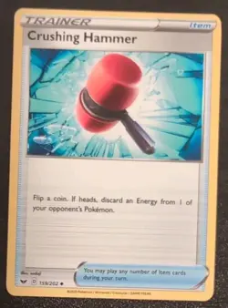 Crushing Hammer #125/159 Pokemon TCG Crown Zenith Uncommon Regular Near Mint - Image 1
