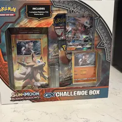 Pokemon Sun Moon Burning Shadows GX Challenge Boxes Lycanroc & Alolan Ninetales - Image 3