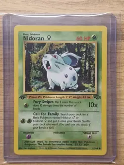Pokemon 1999 WOTC Jungle 1st Edition Nidoran 57/64 - Near Mint - Image 1